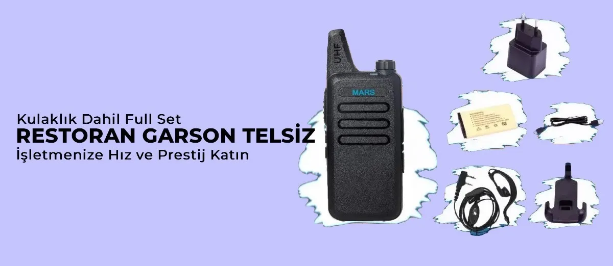 Restoran Kafe Garson Telsiz - Kulaklık Dahil Kampanya