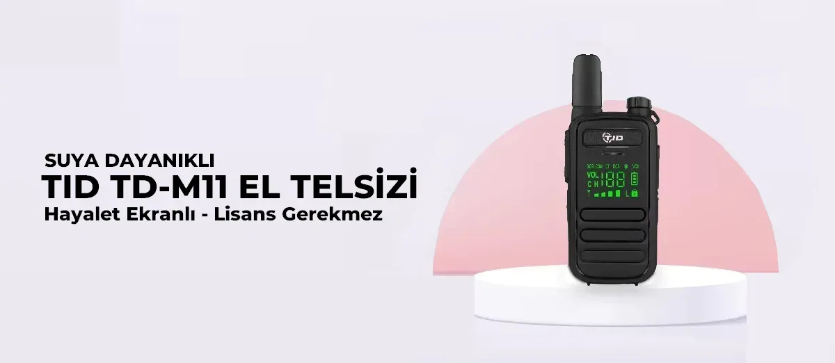 TID TD-M11 Suya Dayanıklı PMR 446 Lisanssız Telsiz