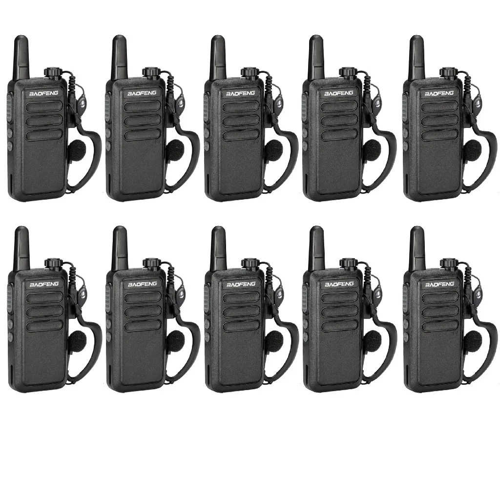 10lu Baofeng R5 Mikro Usb Şarjlı Pmr 446 El Telsiz Kulaklık Hediyeli Set
