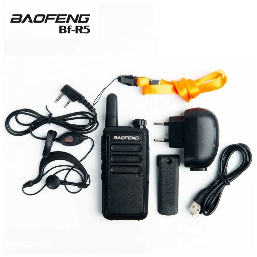 10lu Baofeng R5 Mikro Usb Şarjlı Pmr 446 El Telsiz Kulaklık Hediyeli Set