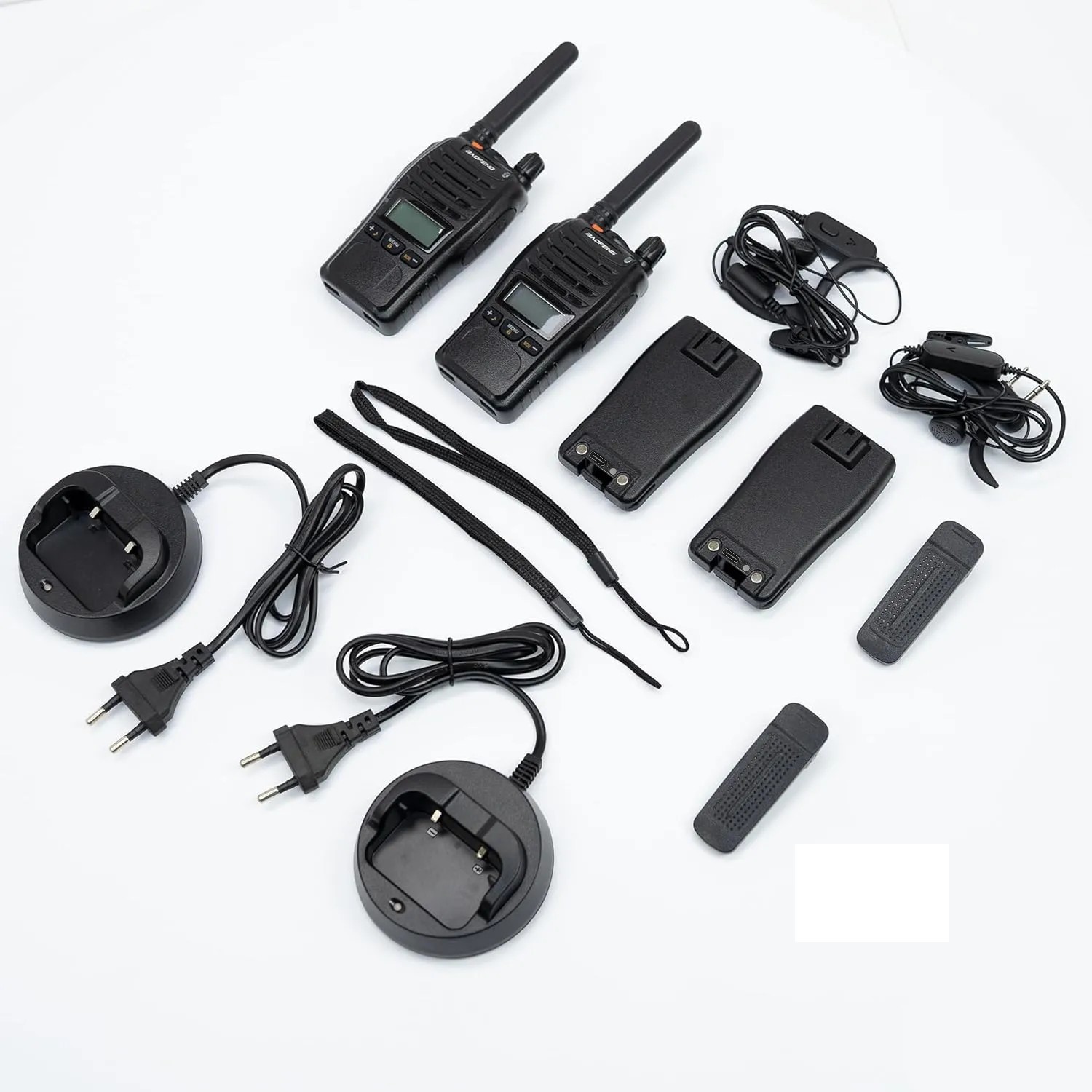 2li Baofeng E88 Ekranlı Pmr 446 El Telsiz Yeni Tasarım Type-c Şarjlı Kulaklık Hediyeli Set