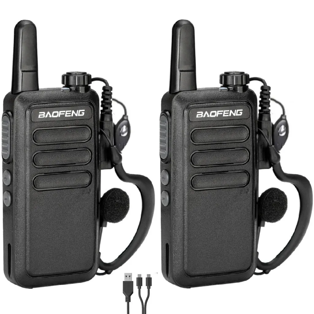 2li Baofeng R5 Pmr 446 El Telsizi  Mikro Usb Şarjlı Kulaklık Hediyeli Set
