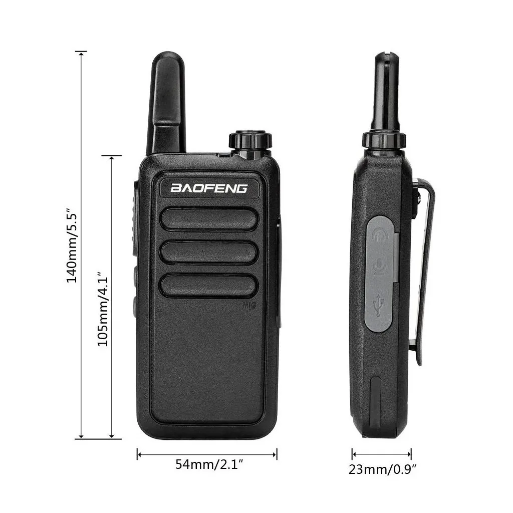 2li Baofeng R5 Pmr 446 El Telsizi  Mikro Usb Şarjlı Kulaklık Hediyeli Set