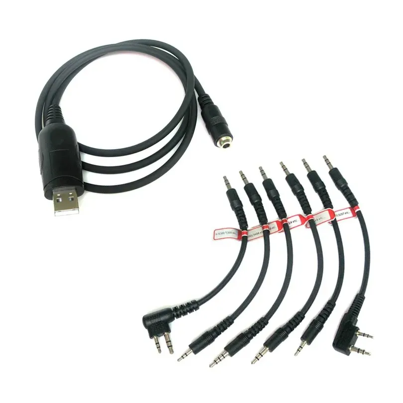 6lı Analog Telsiz Programlama Kablosu Icom Motorola HYT Baofeng TYT YAESU..