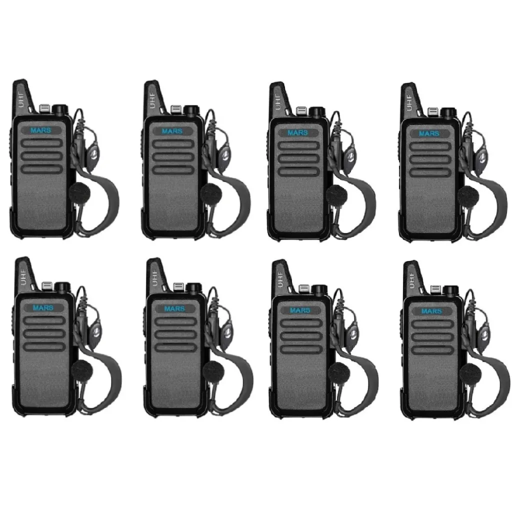 8'li Type-c Şarjlı PMR 446 TÜRKÇE KONUŞAN El Telsizi Mars Kulaklık Hediyeli Set