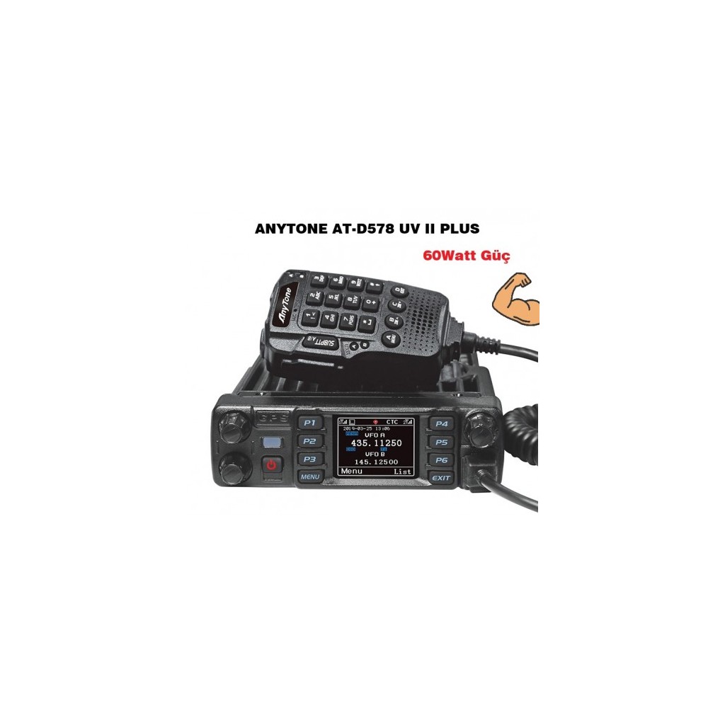 Anytone AT-D578UV III Plus Tri-Band DMR Dijital Mobil Telsiz