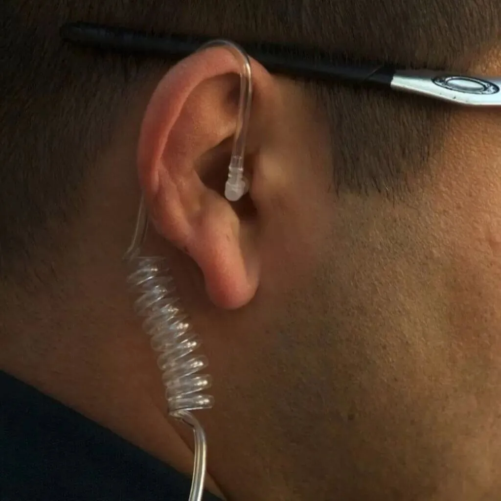 Aselsan A446S El Telsiz Uyumlu Şeffaf Spiral Ajan Tip Akustik Telsiz Kulaklığı