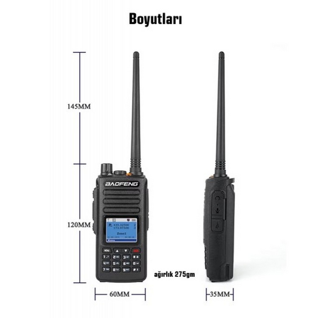 Baofeng DM-1702 DMR GPSli UHF/VHF El Telsizi