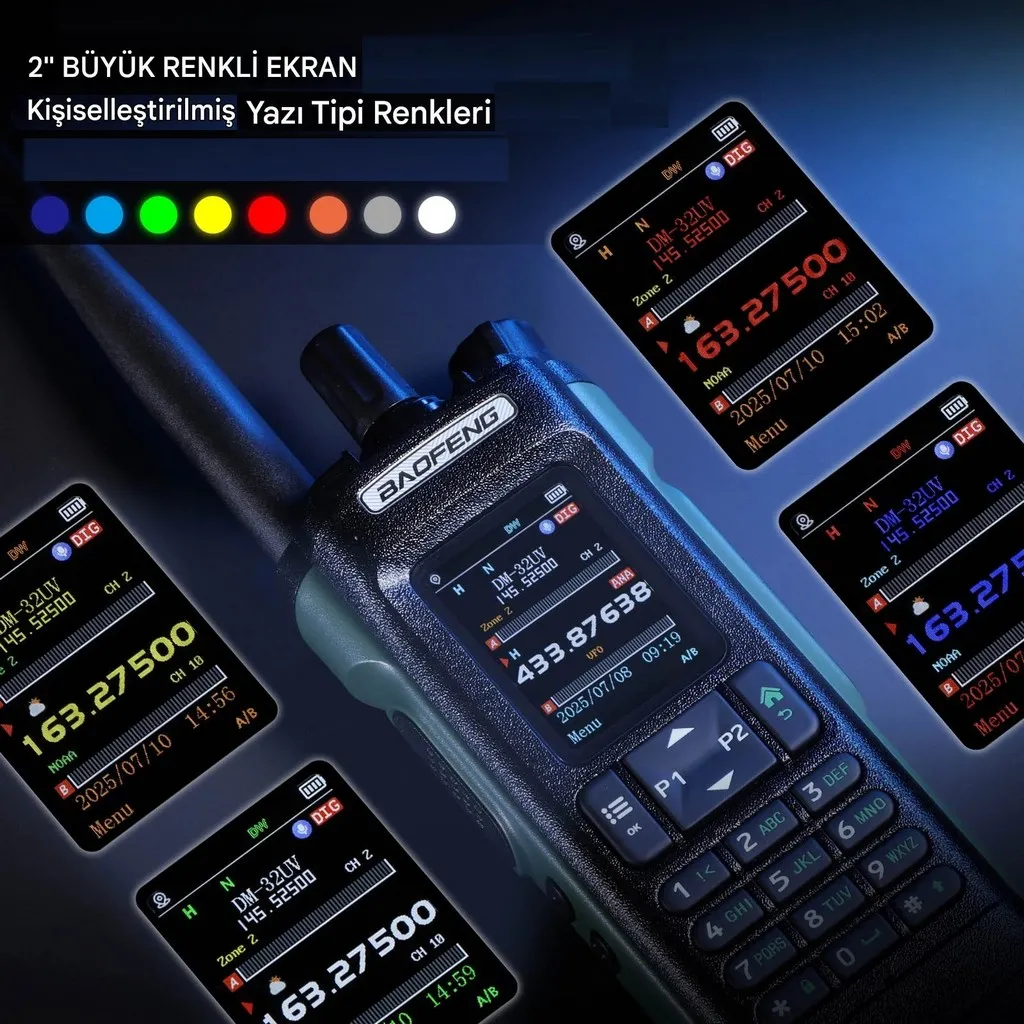 Baofeng DM-32UV 10W APRS/GPS Multi-Band DMR El Telsizi