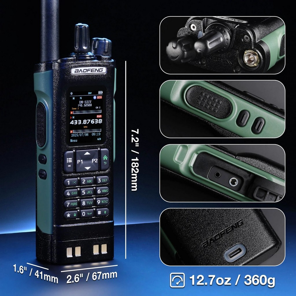 Baofeng DM-32UV 10W APRS/GPS Multi-Band DMR El Telsizi