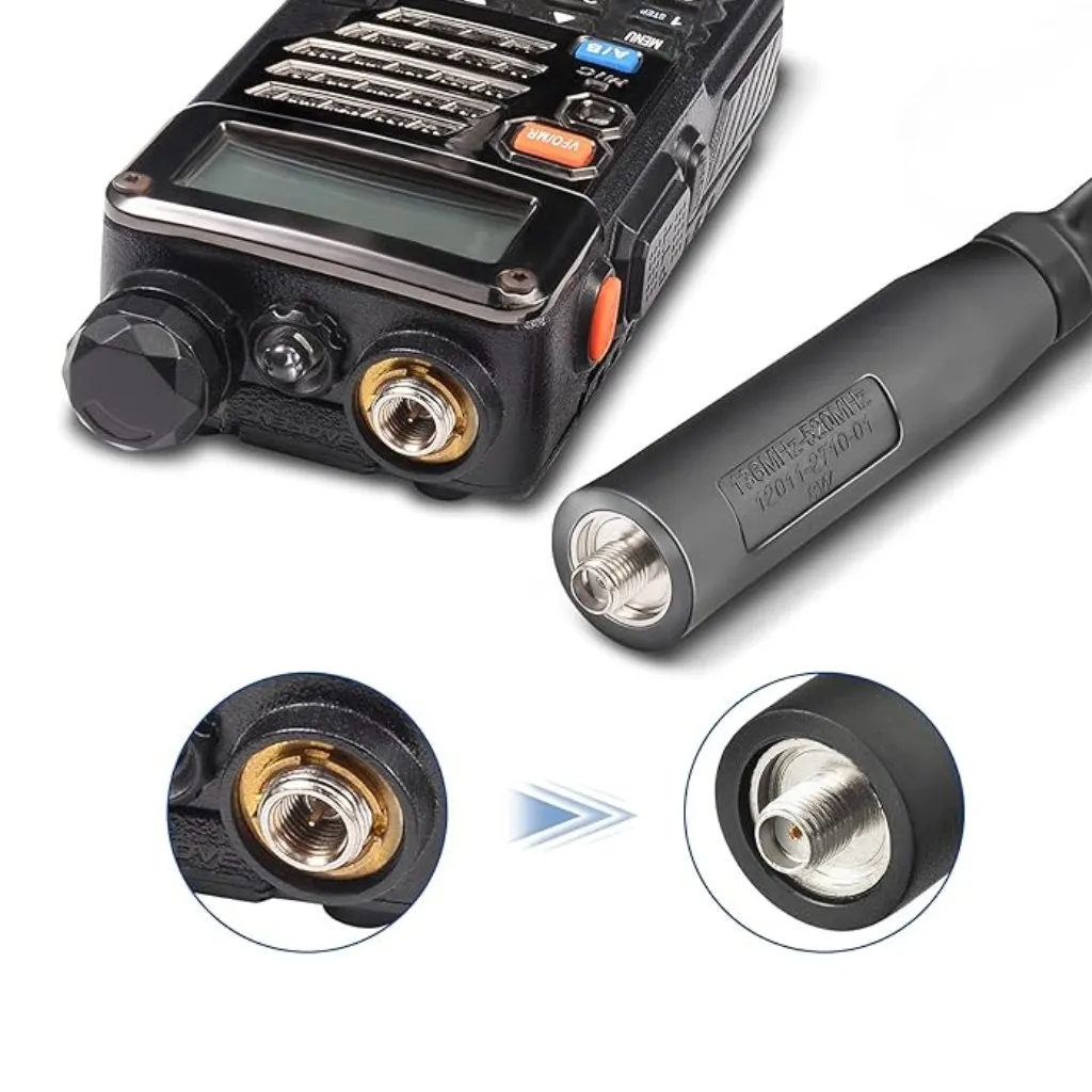 Baofeng Katlanır El Telsiz Anteni – SMA Dişi Uyumlu 100cm