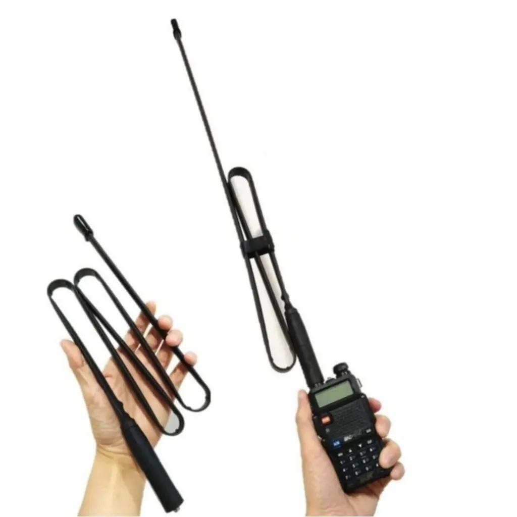 Baofeng Katlanır El Telsiz Anteni – SMA Dişi Uyumlu 100cm