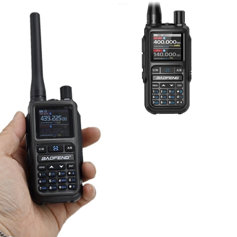 BAOFENG UV-5R Mini Dual Band Telsiz (VHF/UHF) – 5W Güç, Bluetooth, Type-C Şarj SİYAH