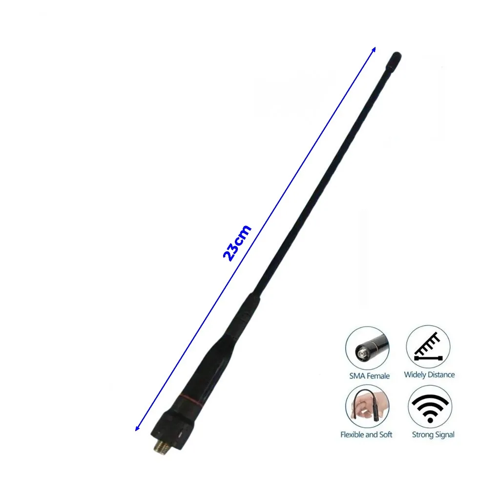 Baofeng Zastone UV82 5R 888 999 vhf-uhf 23cm Dual Band Esnek Telsiz Anten SMA DİŞİ