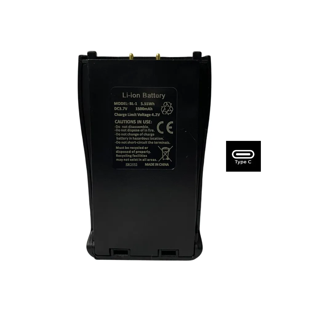 BL-1 Type-c Batarya 3.7v 1500mAh Baofeng BF-88E,777S,888S,999S,BF-888,Zastone ZT-V68