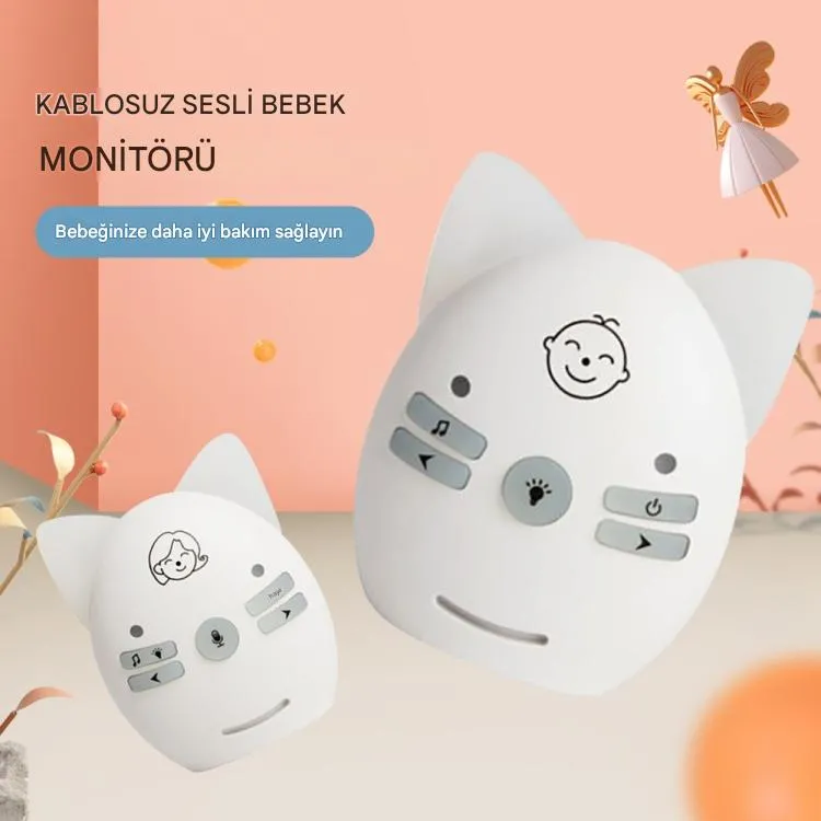 Çok Fonksiyonlu Bebek Telsizi İnterkom İkili Paket Gece Lambası ve Ninni Modu