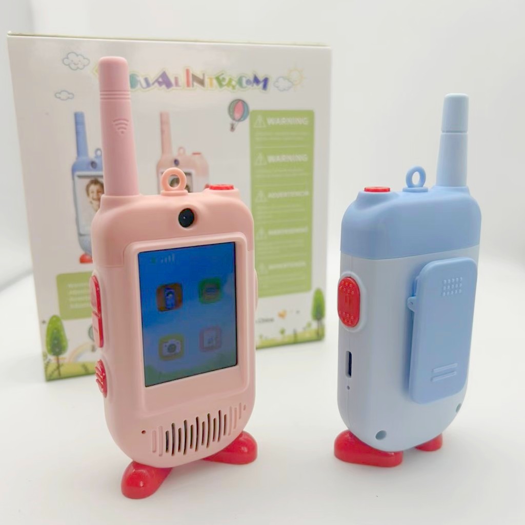 Çok Fonksiyonlu Görüntülü Çocuk Telsizi Walkie Talkie İnterkom İkili Paket