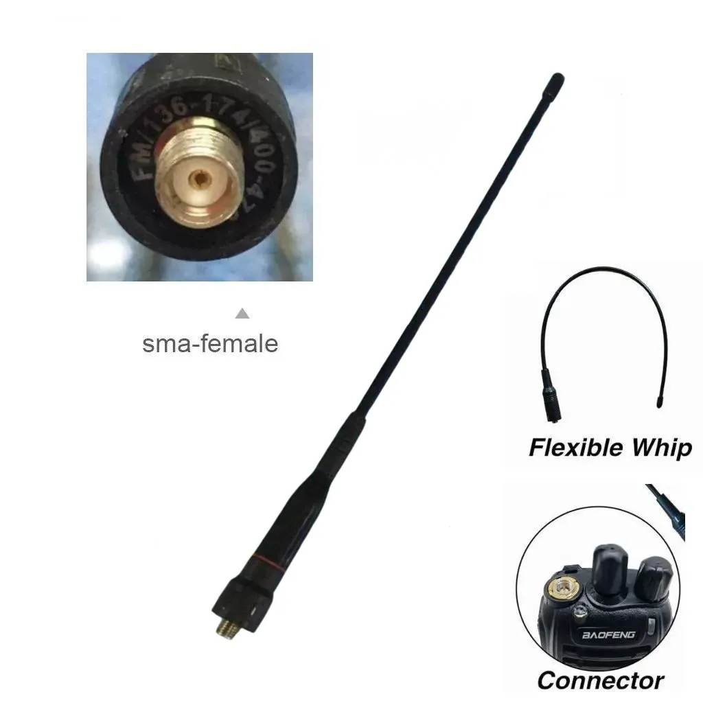 Esnek Katlanabilir El Telsiz Anteni 23cm Sma Dişi