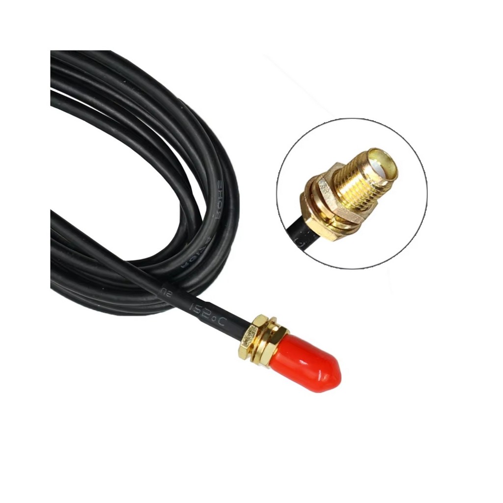 Manyetik Diplikli 3mt Kablolu SMA Dişi Soketli El Telsiz Anteni, Araç Anteni UT-106