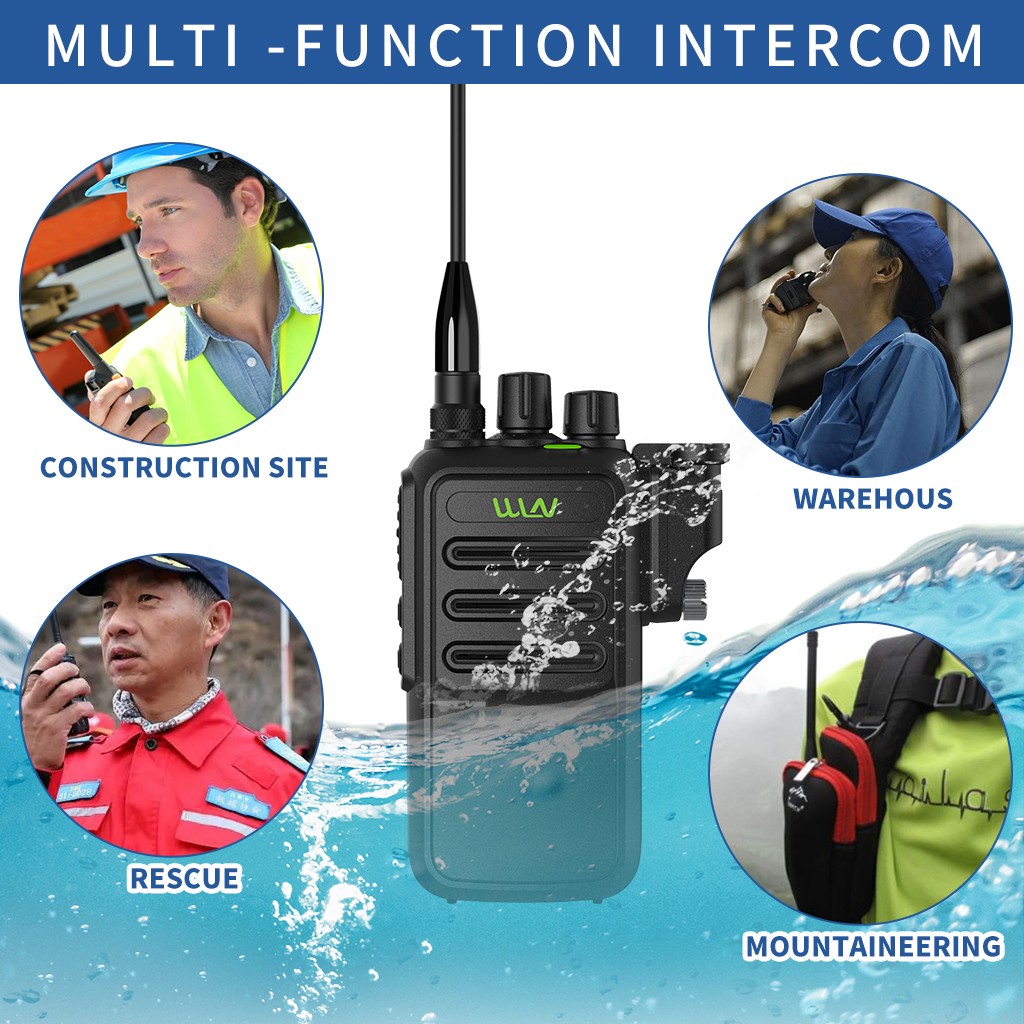 WLN PMR 446 Ledli IP67 Su Geçirmez Sportif El Telsiz, 72S Bekleme 12S Konuşma Kulaklık Hediyeli.