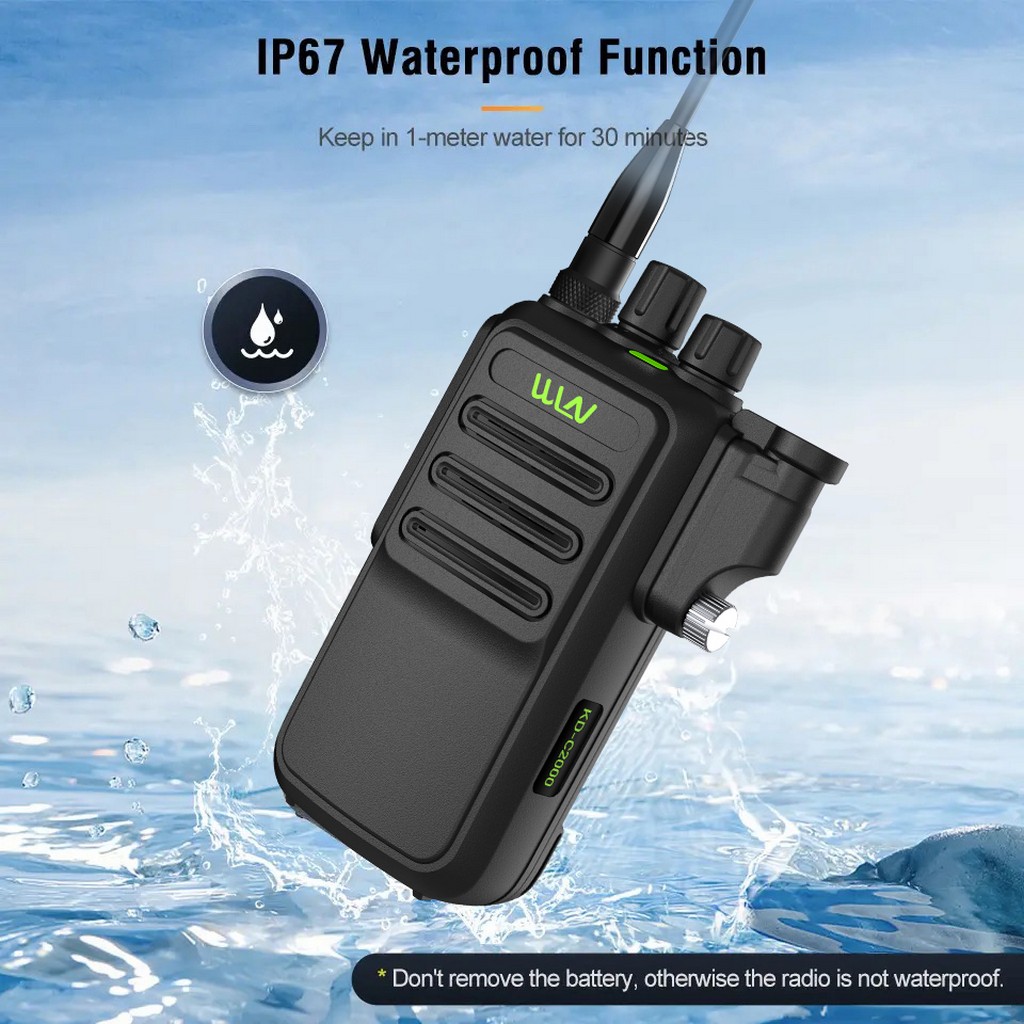 WLN PMR 446 Ledli IP67 Su Geçirmez Sportif El Telsiz, 72S Bekleme 12S Konuşma Kulaklık Hediyeli.