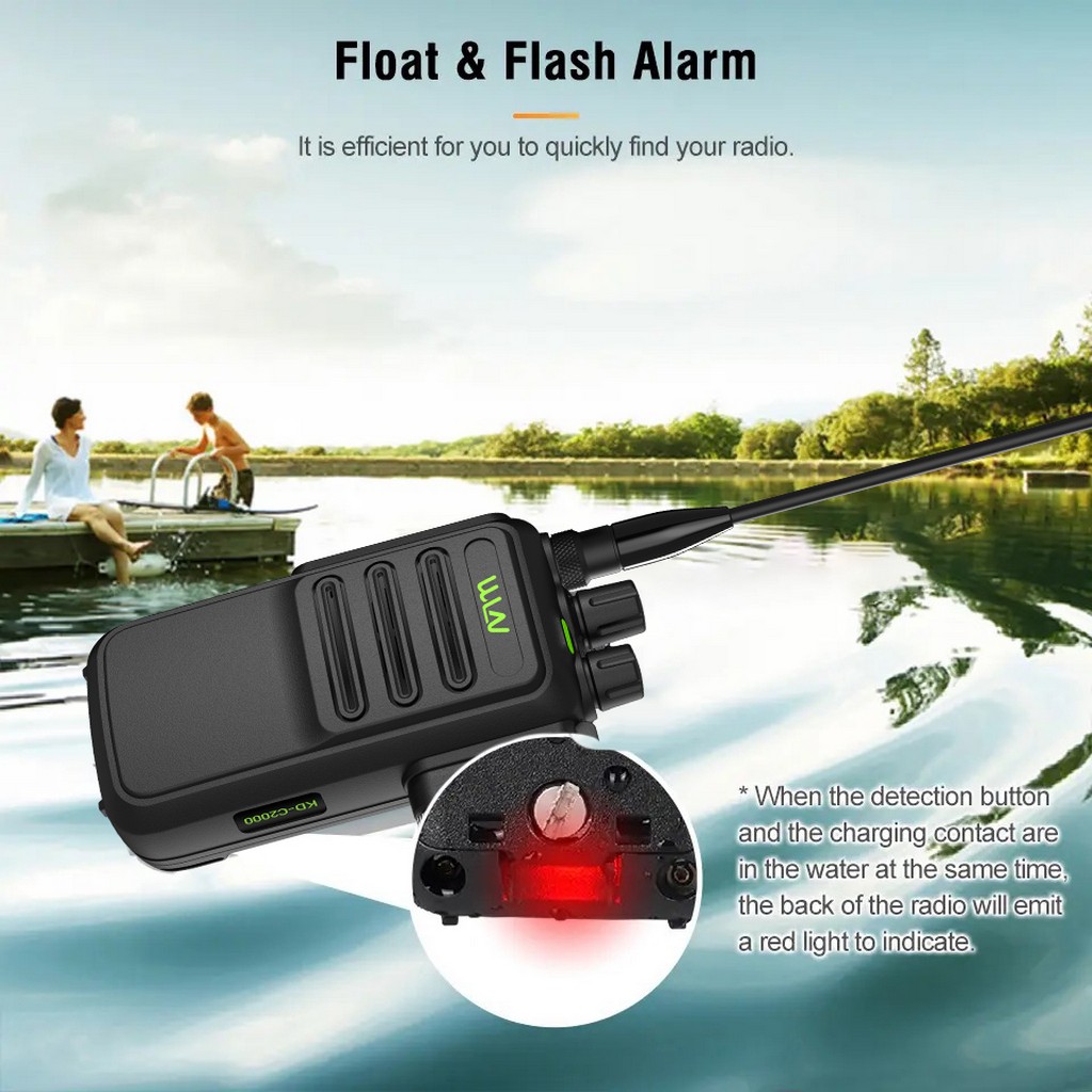 WLN PMR 446 Ledli IP67 Su Geçirmez Sportif El Telsiz, 72S Bekleme 12S Konuşma Kulaklık Hediyeli.