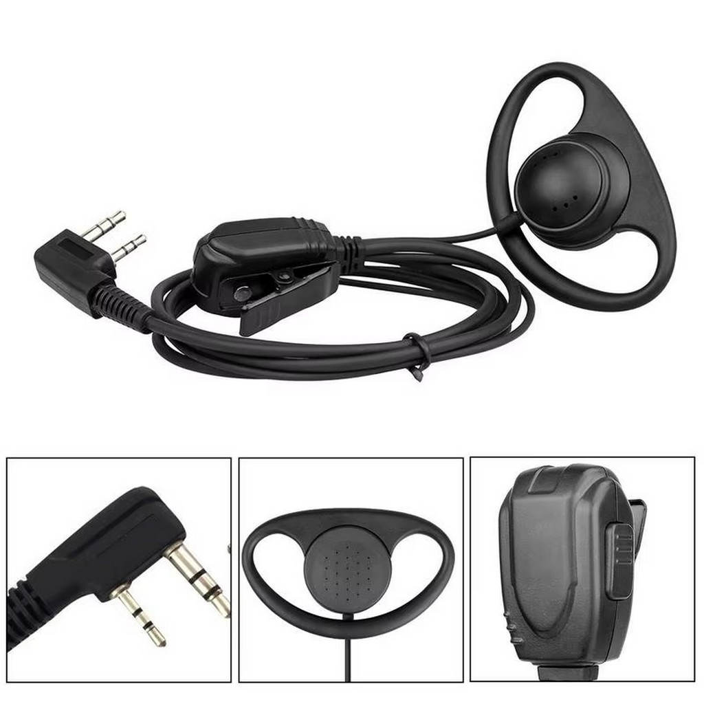 Yüksek Sesli Bas Konuş Mikrofonlu Bodyguard Şantiye Fabrika Telsiz Kulaklığı Kulak Saran K Tip