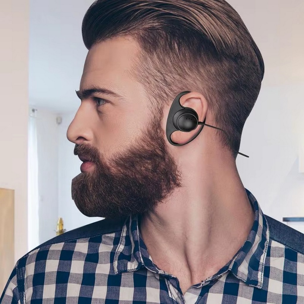 Yüksek Sesli Bas Konuş Mikrofonlu Bodyguard Şantiye Fabrika Telsiz Kulaklığı Kulak Saran K Tip