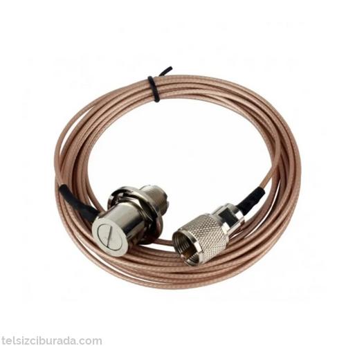 RG316 Coaxial Kablo UHF+PL-259 Konnektörlü Telsiz Anten Kablosu