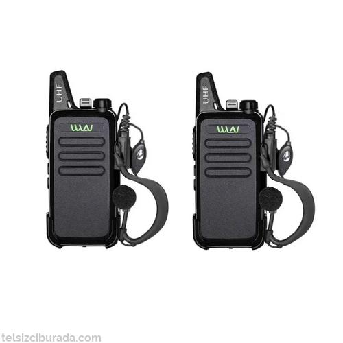 2 Telsiz+2 Kulaklık Pmr 446 Türkçe Konuşan El Telsizi Wln KD-C1T
