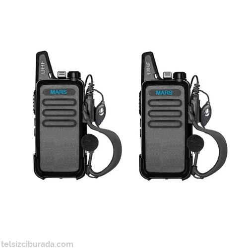 2'li Pmr 446 TÜRKÇE KONUŞAN El Telsizi Mars Kulaklık Hediyeli