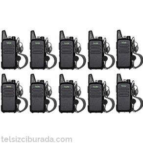 10 Telsiz+10 Kulaklık Pmr 446 Türkçe Konuşan El Telsizi Wln KD-C1T