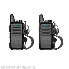 2 Telsiz+2 Kulaklık Pmr 446 Türkçe Konuşan El Telsizi M446T