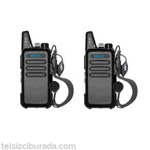 2 Telsiz+2 Kulaklık Pmr 446 Türkçe Konuşan El Telsizi M446T