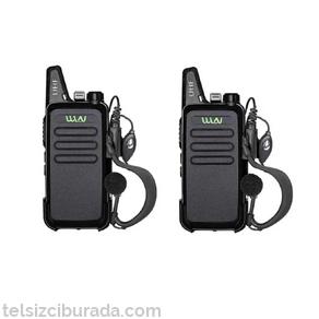 2 Telsiz+2 Kulaklık Pmr 446 Türkçe Konuşan El Telsizi Wln KD-C1T