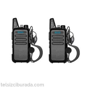 2li Type-c Şarjlı PMR 446 TÜRKÇE KONUŞAN El Telsizi Mars Kulaklık Hediyeli Set