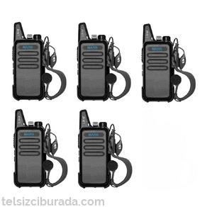 5 Telsiz+5 Kulaklık Pmr 446 Türkçe Konuşan El Telsizi M446T