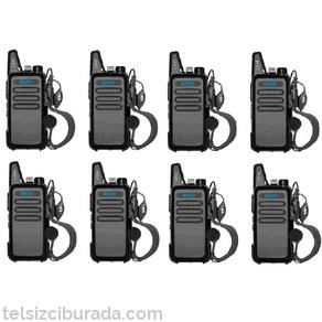 8 Telsiz+8 Kulaklık Pmr 446 Türkçe Konuşan El Telsizi M446T