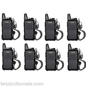 8 Telsiz+8 Kulaklık Pmr 446 Türkçe Konuşan El Telsizi Wln KD-C1T