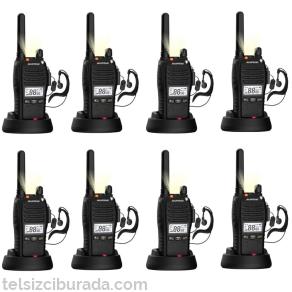 8'li Baofeng E88 Ekranlı PMR446 El Telsizi Yeni Type-C Şarjlı | Kulaklık Hediyeli Profesyonel Set