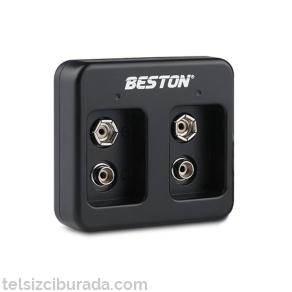 9V Pil Şarj Cihazı Beston M7005 2 Yuvalı Çiftli Şarjlı Pil Şarj Aleti