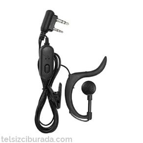 Baofeng BF-E88 / BF-88E Bas Konuş Mikrofonlu Telsiz Kulaklığı K Tip