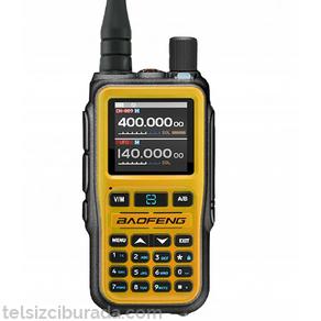 BAOFENG UV-5R Mini Dual Band Telsiz (VHF/UHF) – 5W Güç, Bluetooth, Type-C Şarj SARI