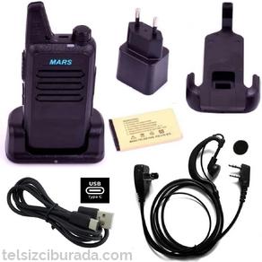 Çaycı Kahveci PMR 446 El Telsiz, Kulaklık Hediyeli Full Set. Yeni Type-c Şarjlı