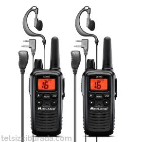 Midland G5 PRO PMR446 El Telsizi 2'li Set Kulaklık Hediyeli