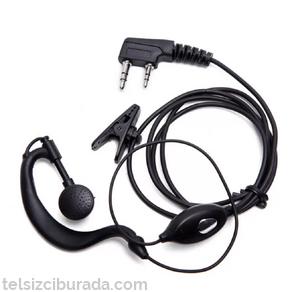 Pmr 446 N446 Telsiz Kulaklığı 2.5mm 3.5mm 2 Pin SİYAH