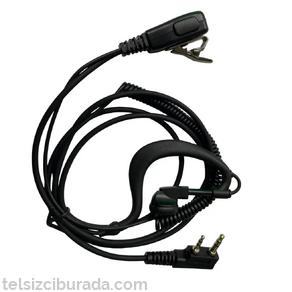 Sfe Spiral Kablolu Bas Konuş Mikrofonlu Yüksek Modülasyonlu Şantiye Telsiz Kulaklığı