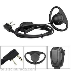 Yüksek Sesli Bas Konuş Mikrofonlu Bodyguard Şantiye Fabrika Telsiz Kulaklığı Kulak Saran K Tip